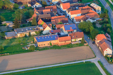 Stoffhalle Kissenzauber in Brehmstr in the district Minderslachen in Kandel in the state Rhineland-Palatinate, Germany out of the air