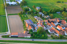 Drone image of Stoffhalle Kissenzauber in Brehmstr in the district Minderslachen in Kandel in the state Rhineland-Palatinate, Germany