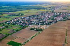 New development area Im Holderbusch under development in Minfeld in the state Rhineland-Palatinate, Germany