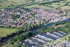Aerial photograpy of Earls Croome in the state England, Great Britain