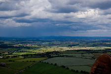 Rain clouds ahead on the left in Ripple in the state England, Great Britain