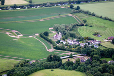 Aerial view of Severn Stoke in the state England, Great Britain