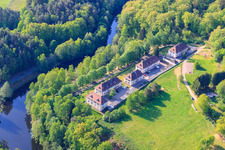 Altschloßstraße 2-8 in Eppenbrunn in the state Rhineland-Palatinate, Germany from the plane