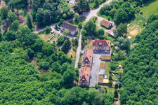 Residential development at Seufzerallee 4 in Scheibenhardt in the state Rhineland-Palatinate, Germany from above