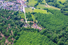 Residential development at Seufzerallee 4 in Scheibenhardt in the state Rhineland-Palatinate, Germany seen from above