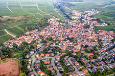 Wine-growing village from the north in Ilbesheim bei Landau in the state Rhineland-Palatinate, Germany