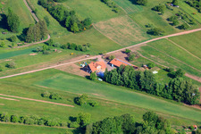 Aerial view of Aussiedlerhof, Bergstr in Eppenbrunn in the state Rhineland-Palatinate, Germany