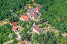Residential development at Seufzerallee 4 in Scheibenhardt in the state Rhineland-Palatinate, Germany from the drone perspective