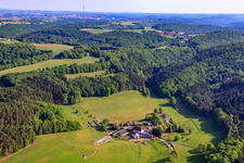 Aerial photograpy of Ransbrunnerhof in Eppenbrunn in the state Rhineland-Palatinate, Germany