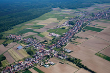 Oblique view of Schleithal in the state Bas-Rhin, France