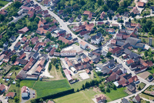 Salmbach in the state Bas-Rhin, France from the drone perspective