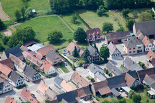 Bird's eye view of Niederlauterbach in the state Bas-Rhin, France