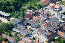 Drone image of Niederlauterbach in the state Bas-Rhin, France