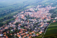 From the northeast in the district Arzheim in Landau in der Pfalz in the state Rhineland-Palatinate, Germany