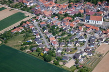 Schleithal in the state Bas-Rhin, France seen from above