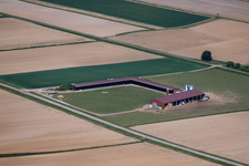 Bird's eye view of Schleithal in the state Bas-Rhin, France