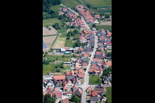 Drone image of Schleithal in the state Bas-Rhin, France