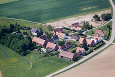 Schleithal in the state Bas-Rhin, France from the drone perspective