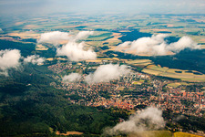 Town View of the streets and houses of the residential areas in the district Altenbrak in Blankenburg (Harz) in the state Saxony-Anhalt
