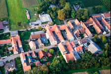 Main Street in Vollmersweiler in the state Rhineland-Palatinate, Germany from the plane
