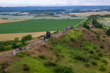 Warnstedt Devil's Wall in the district Warnstedt in Thale in the state Saxony-Anhalt, Germany from the plane