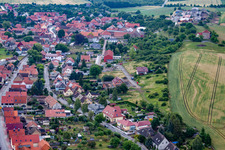 From the west in the district Timmenrode in Blankenburg in the state Saxony-Anhalt, Germany
