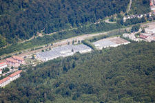 Oblique view of Spinning in Ettlingen in the state Baden-Wuerttemberg, Germany