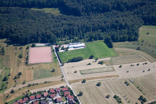 District Spessart in Ettlingen in the state Baden-Wuerttemberg, Germany from the plane