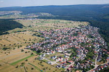 Aerial photograpy of From the north in the district Pfaffenrot in Marxzell in the state Baden-Wuerttemberg, Germany