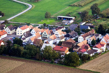 Aerial view of Saarstr in Kandel in the state Rhineland-Palatinate, Germany