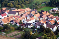 Oblique view of Saarstr in Kandel in the state Rhineland-Palatinate, Germany