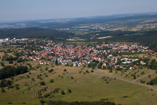 District Ittersbach in Karlsbad in the state Baden-Wuerttemberg, Germany from the plane