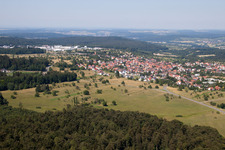 Bird's eye view of District Ittersbach in Karlsbad in the state Baden-Wuerttemberg, Germany