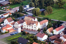Saarstr in Kandel in the state Rhineland-Palatinate, Germany seen from above