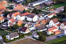 Saarstr in Kandel in the state Rhineland-Palatinate, Germany from the plane