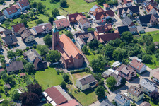 Aerial view of District Pfaffenrot in Marxzell in the state Baden-Wuerttemberg, Germany