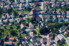 Bird's eye view of District Schöllbronn in Ettlingen in the state Baden-Wuerttemberg, Germany