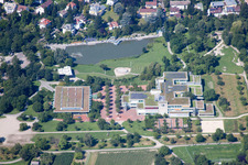 Albert Magnus Gymnasium at Horbachpark in Ettlingen in the state Baden-Wuerttemberg, Germany