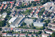 Aerial view of Albert Einstein School in Ettlingen in the state Baden-Wuerttemberg, Germany