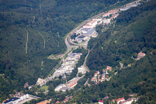 Bird's eye view of Ettlingen in the state Baden-Wuerttemberg, Germany
