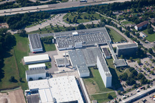 Building and production halls on the premises of Dr. Oetker Professional in Ettlingen in the state Baden-Wurttemberg