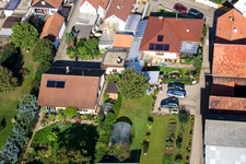 Brehmstr in the district Minderslachen in Kandel in the state Rhineland-Palatinate, Germany viewn from the air