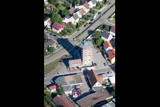 Aerial photograpy of High-rise building Ludovici in Jockgrim in the state Rhineland-Palatinate, Germany