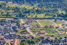 Vogelring new development area in Jockgrim in the state Rhineland-Palatinate, Germany from above