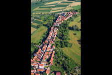 Aerial photograpy of Hinterstädel from the north in Jockgrim in the state Rhineland-Palatinate, Germany