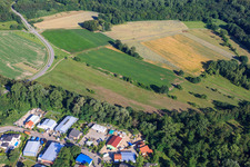 Aerial photograpy of Clay pit in Jockgrim in the state Rhineland-Palatinate, Germany
