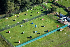 Im Horst, paintball area in the district Minderslachen in Kandel in the state Rhineland-Palatinate, Germany