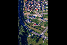 Aerial photograpy of Waldäckerstr in Jockgrim in the state Rhineland-Palatinate, Germany