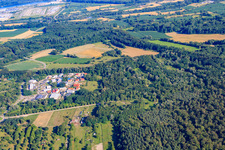 Mittelwegring commercial area in Jockgrim in the state Rhineland-Palatinate, Germany viewn from the air