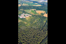 Clay pit in Jockgrim in the state Rhineland-Palatinate, Germany seen from above